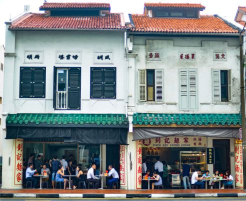 The modern Chew Kee Eating House at 8 Upper Cross Street, with diners seated inside
